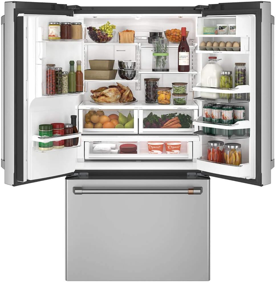 Cafe CYE22TP2MS1 22.2 cu. ft. Smart French Door Refrigerator in Stainless Steel, Counter Depth and ENERGY STAR