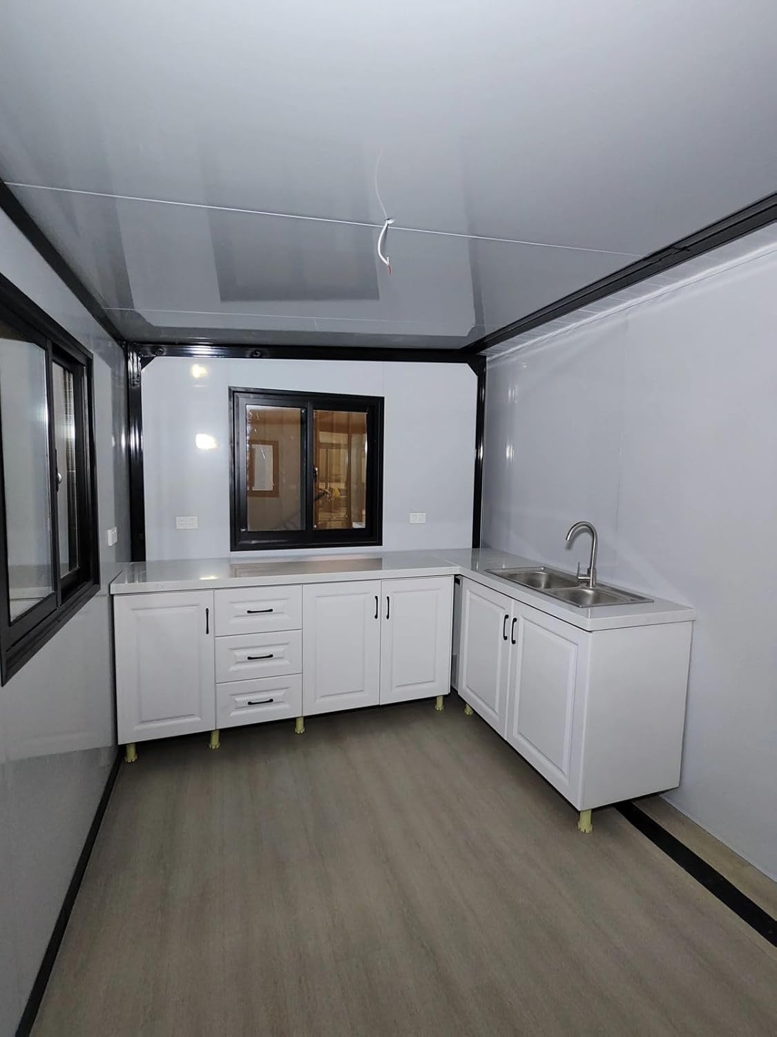 2 Bedroom Portable Home, 40ft Container, Foldable Floor Plan, Outdoor Kitchen, Modern Prefabricated Living