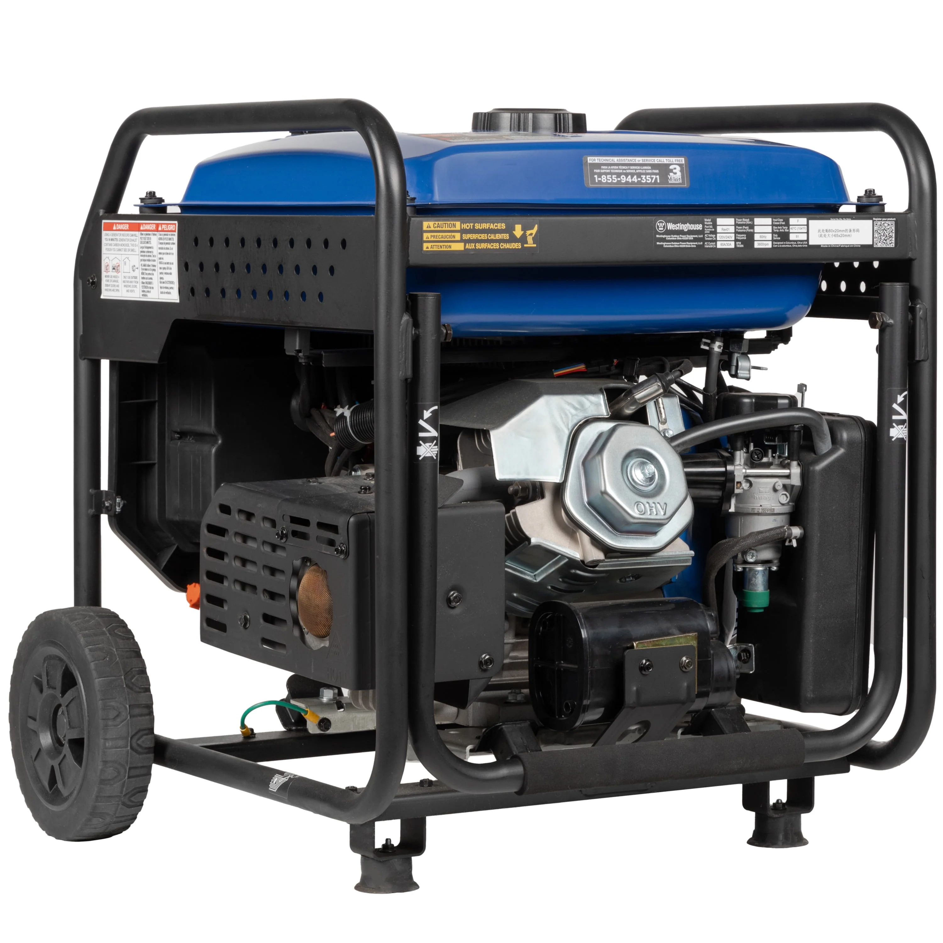 Westinghouse 10,000 Peak Watt Portable Inverter Generator, Gas Powered, Remote Start with CO Sensor
