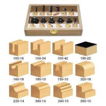 Timberline TRS-120 12-Piece All-Purpose 1/4 Shank Router Bit Set - Shop Hardware Tools Online Store