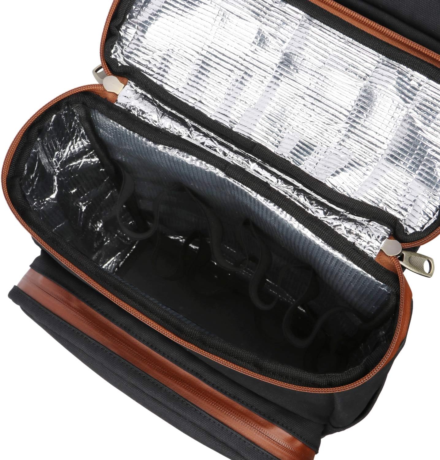 TOURBON Canvas Pannier Bicycle Rear Rack Back Seat Tail Insulated Trunk Cooler Double Bag