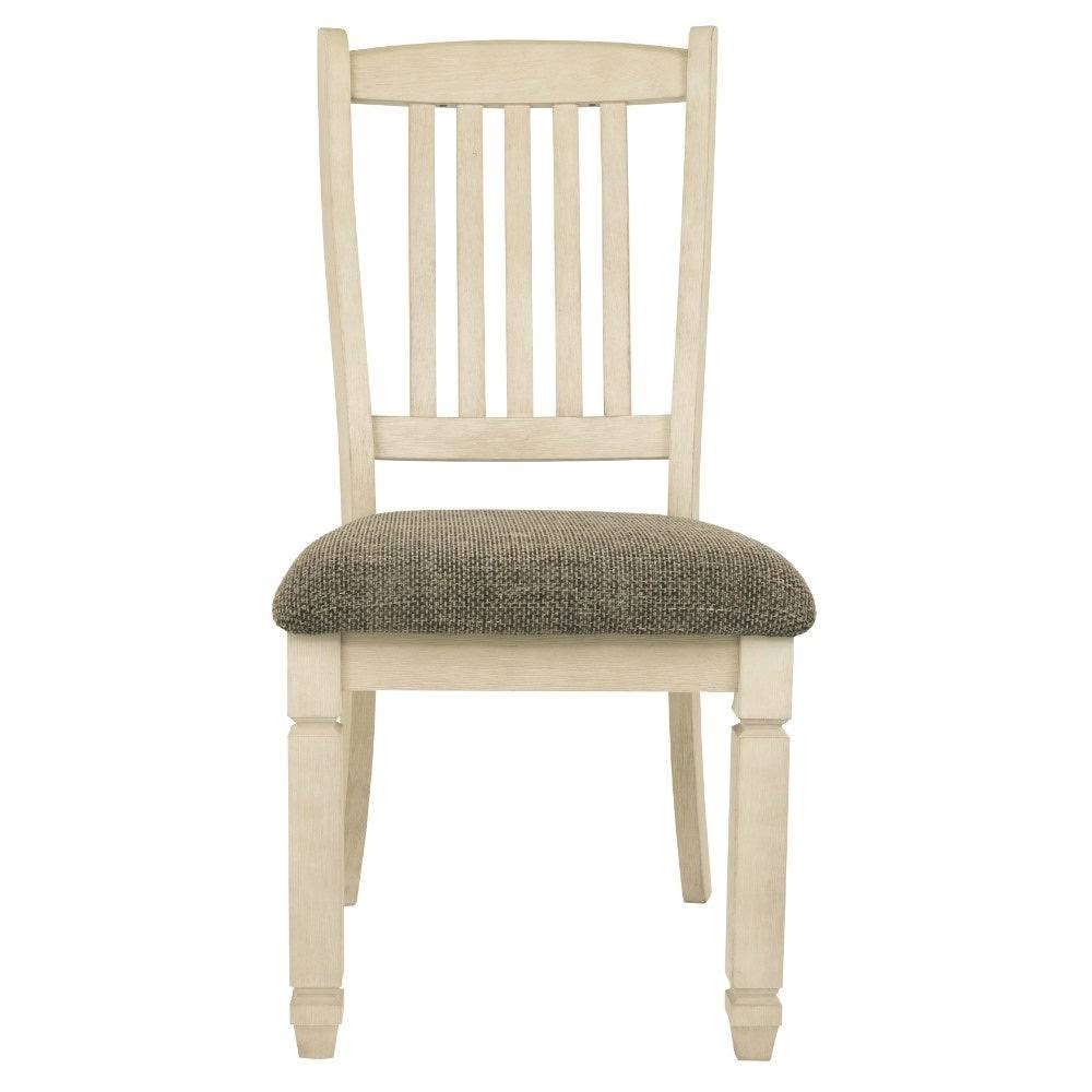 Ashley D647-01 Antique White Finish Dining Uph Side Chair Set of 4