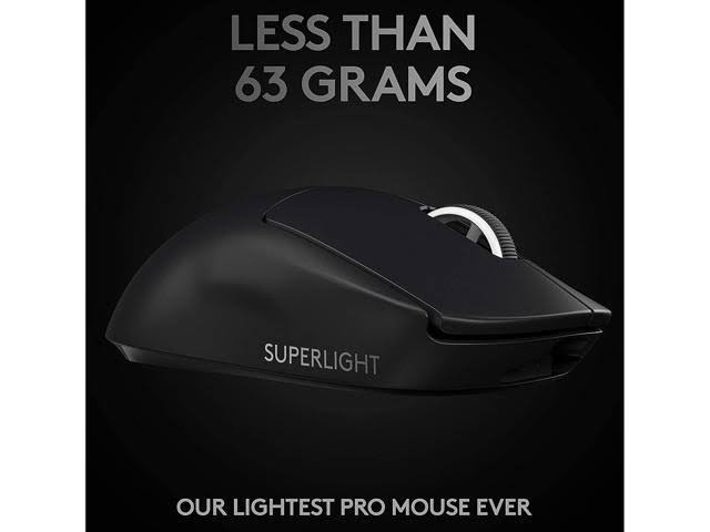 Logitech PRO X SUPERLIGHT Wireless Gaming Mouse - Wireless Optical Mouse - Black