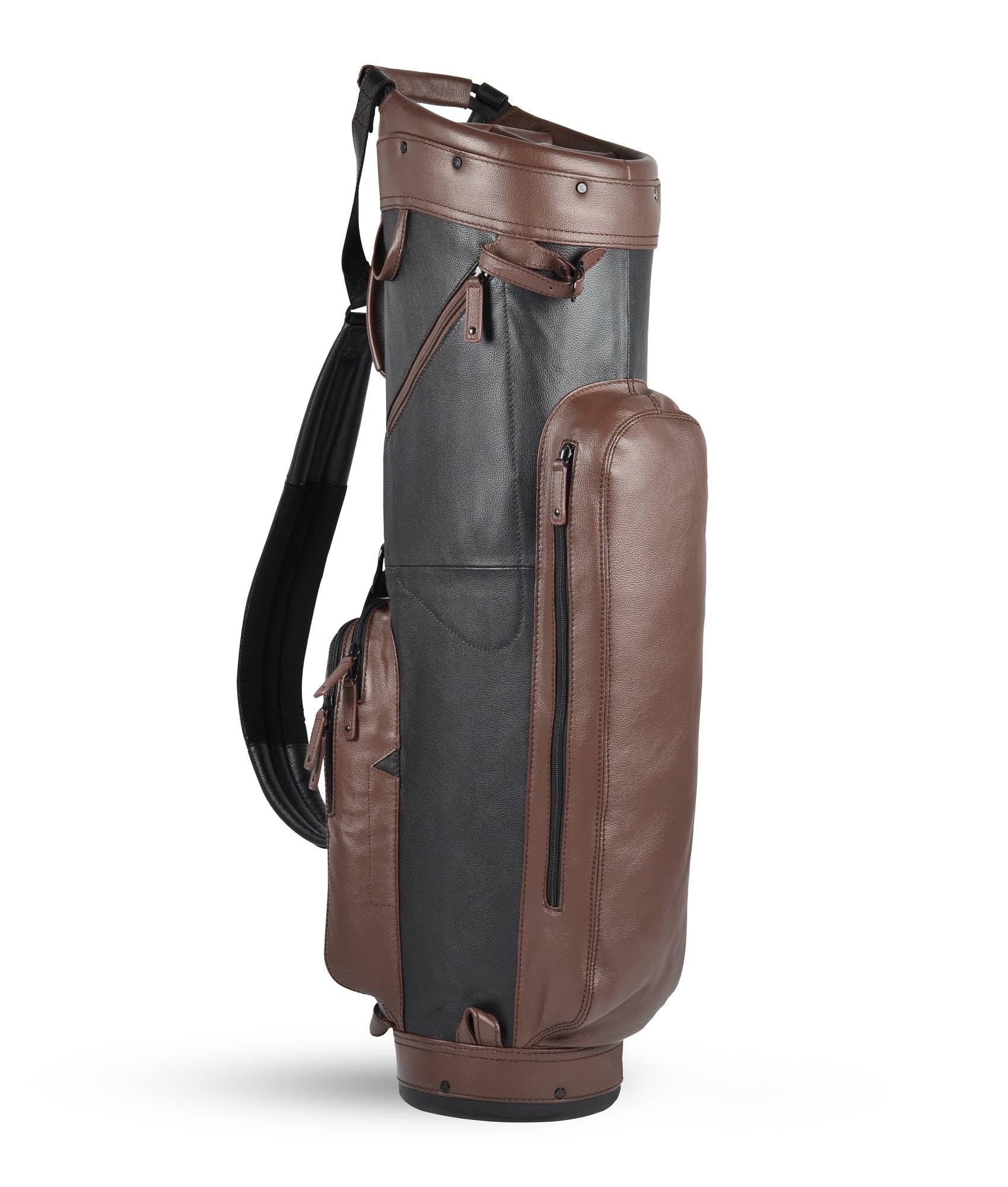 Sun Mountain Leather Cart Bag, Brown/Khaki