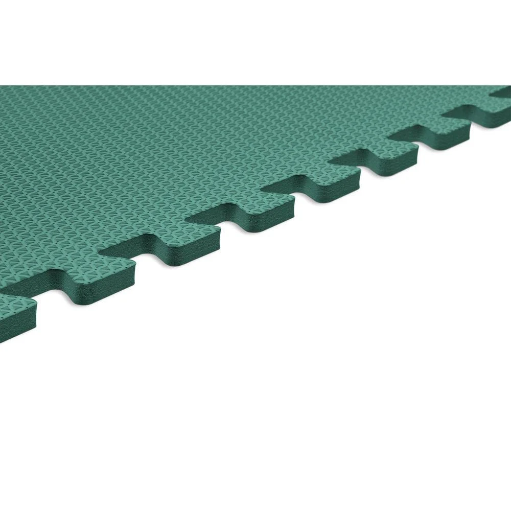 Norsk Dark Green 24 in. x 24 in. Eva Foam Non-Toxic Solid Color Interlocking Tile (24-Tile)
