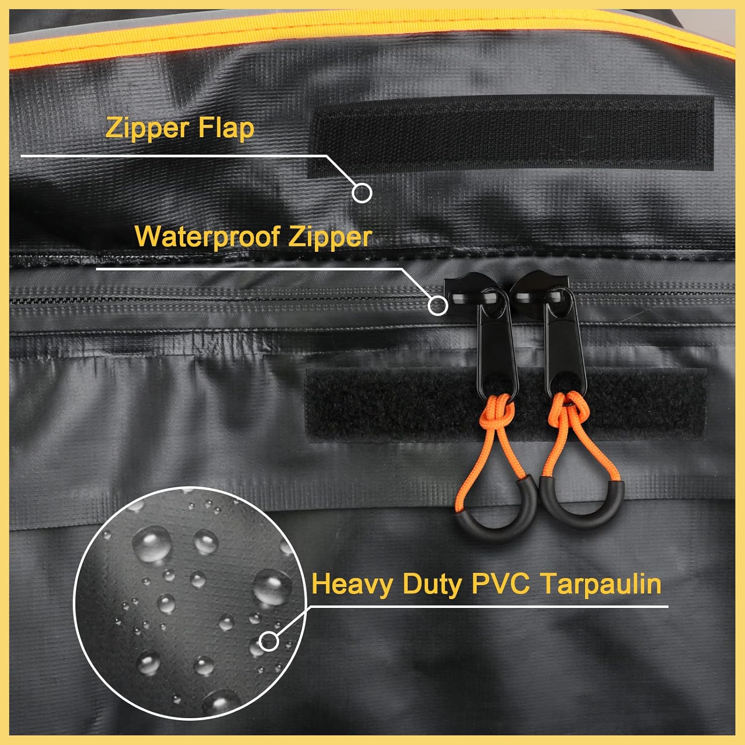 SOCAUNY Car Rooftop Carrier Soft Cargo Box 20 Cubic Feet Roof Bag Car Waterproof with Reflective Strip Rooftop Carrier for Cars Without Roof Racks