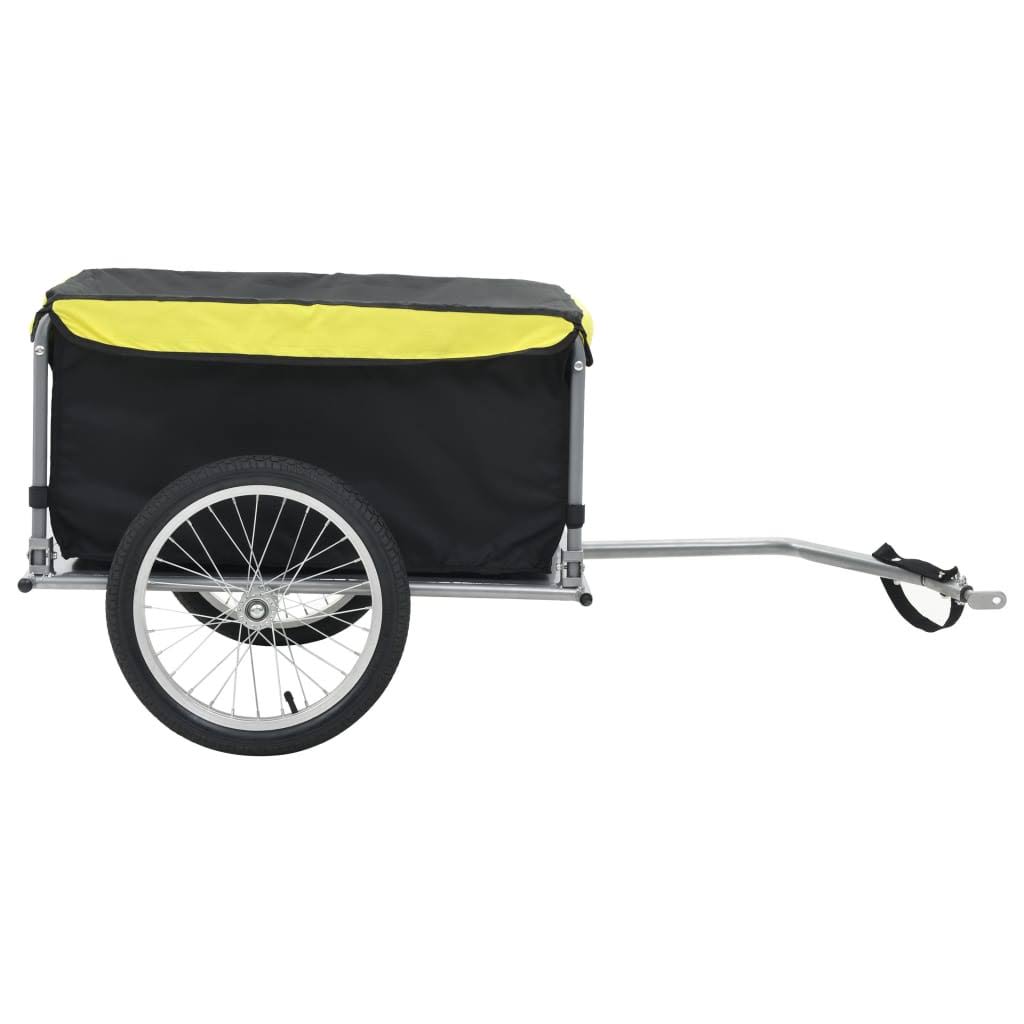vidaXL Bike Cargo Trailer Black and Blue 143.3 lb