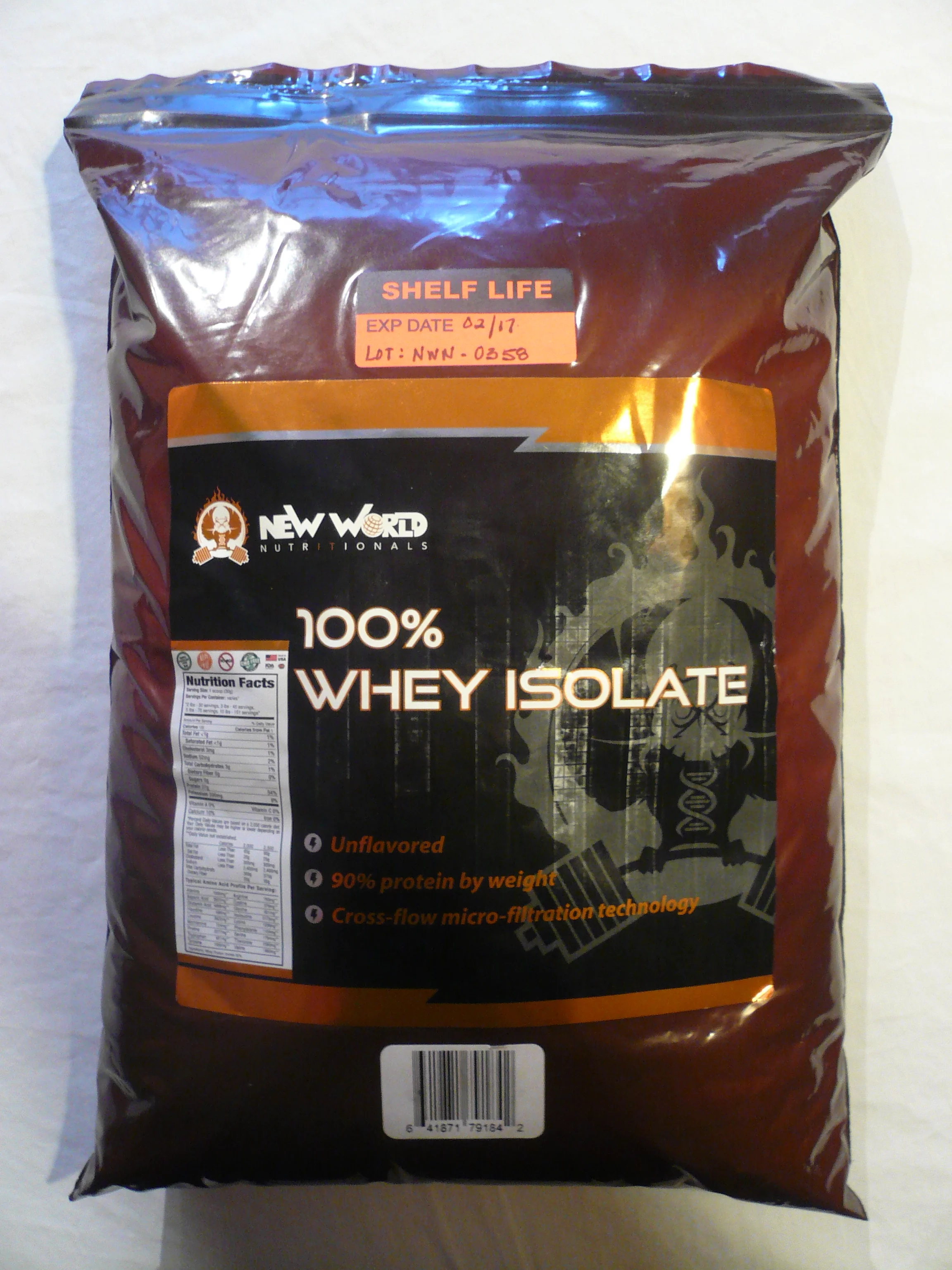 Bulk Whey Protein Isolate - High Quality Protein by New World Nutritionals, Chocolate Flavor Protein Powder, 15 Ibs, Direct From Manufacturer