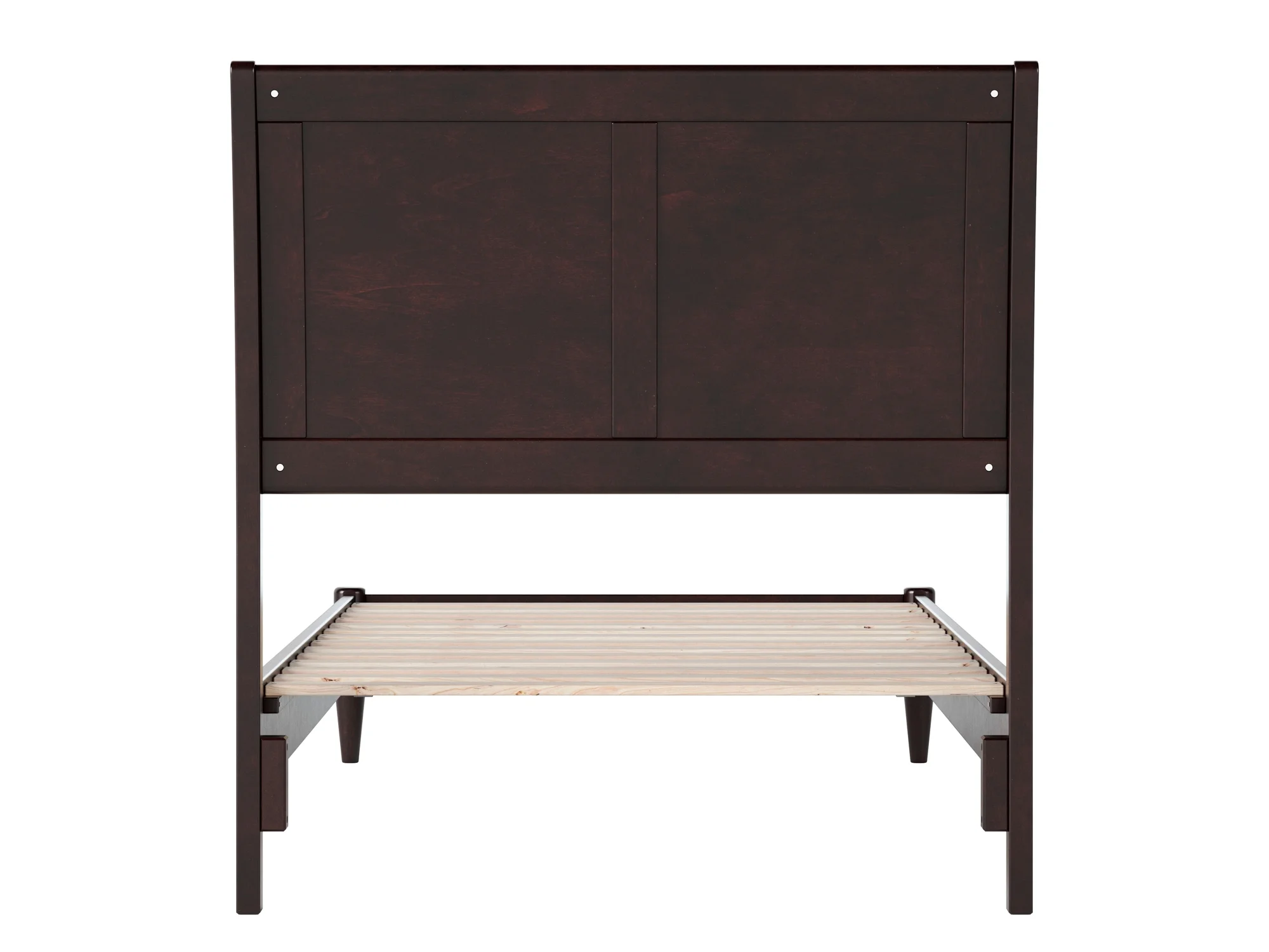 AFI Valencia Twin XL Solid Wood Low Profile Sleigh Platform Bed, Espresso