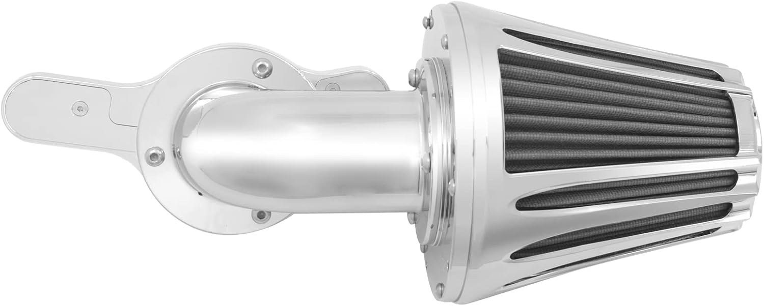 HDBUBALUS Sucker Air Intake Cleaner Kit Air Filter Fit for Harley M8 Softail Touring Trike 2017-2022 Softail 2018-2022 (Chrome Grey)