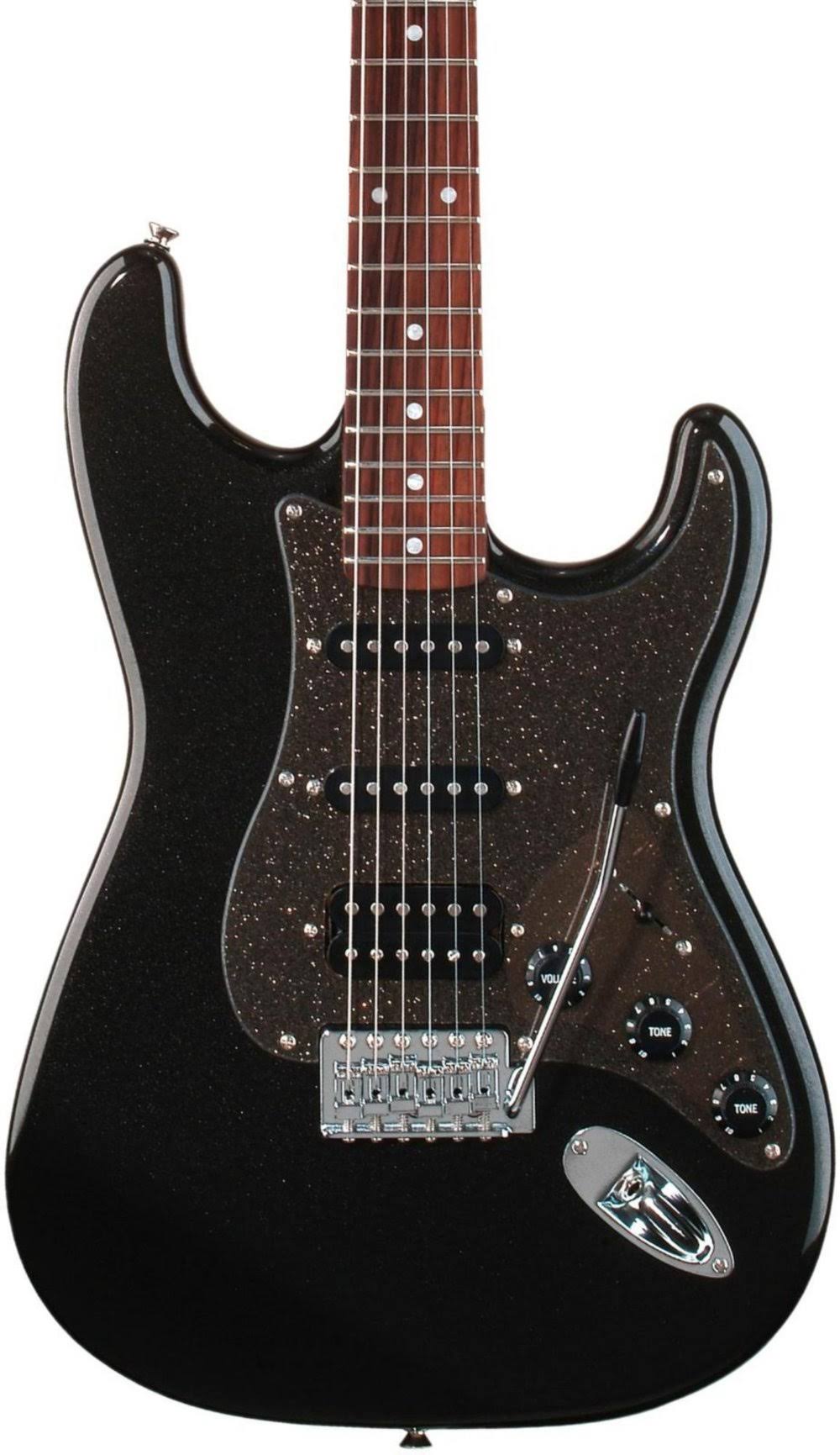 Squier Affinity Series Stratocaster HSS Electric Guitar Montego Black