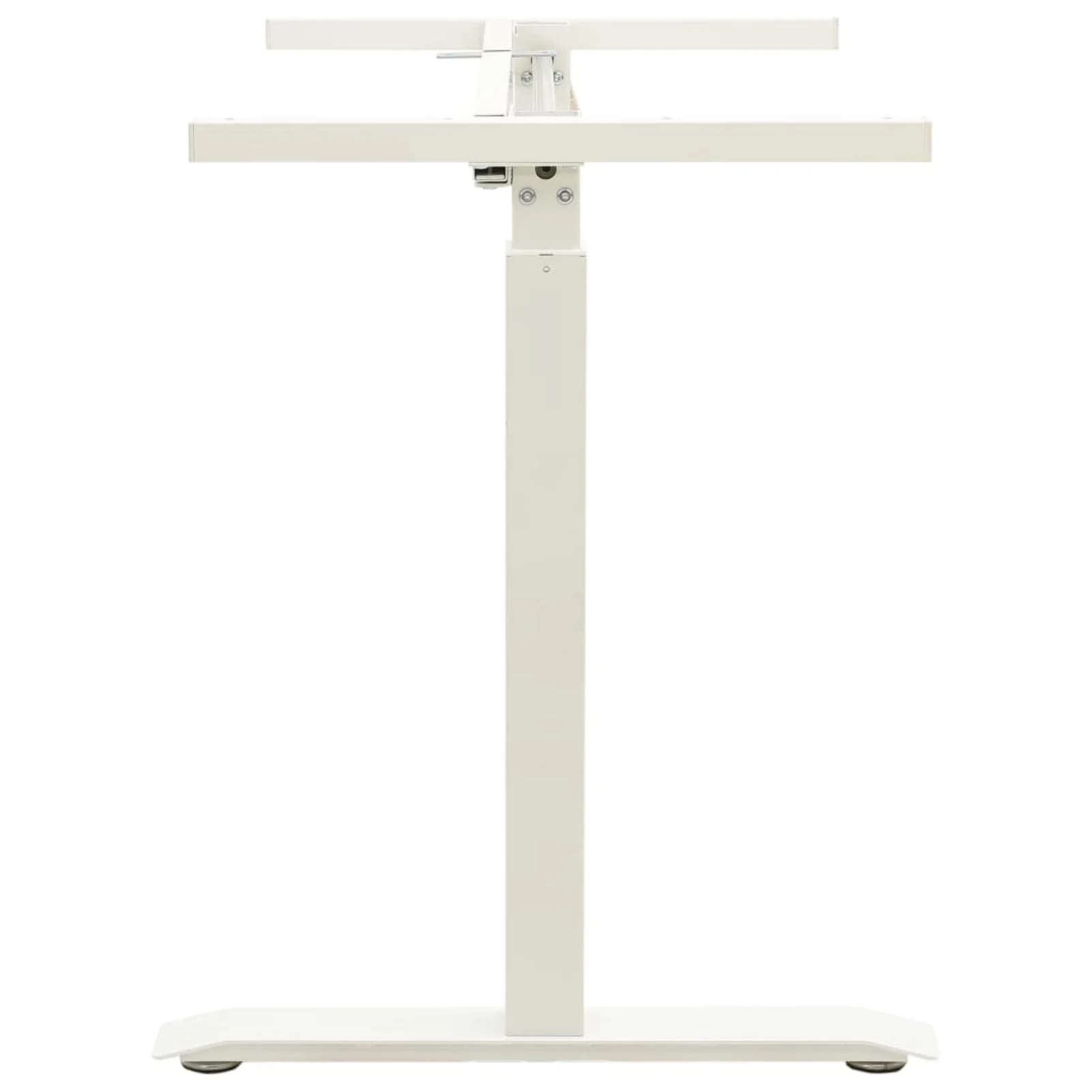 Manual Height Adjustable Standing Desk Frame Hand Crank White