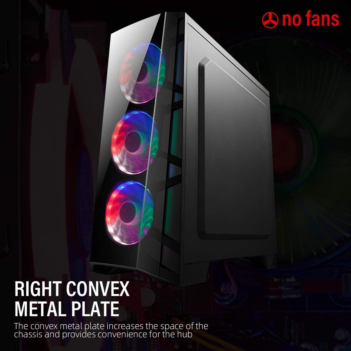 GOLDEN FIELD Z7 Computer Case Gaming PC Case ATX Case Micro ATX / ITX Mid Tower Desktop Computer Shell Case