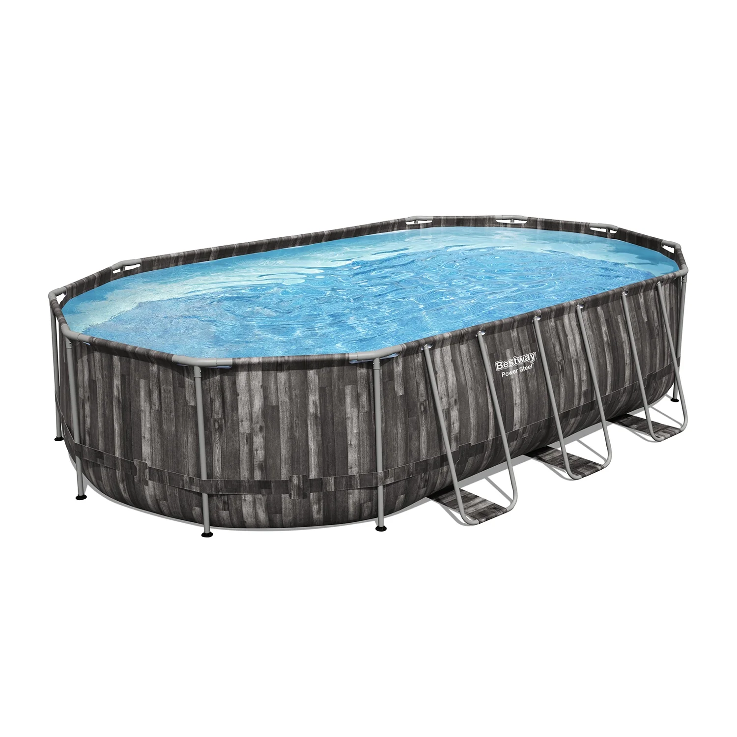 Bestway Power Steel 18' x 9' x 48 Oval Above Ground Outdoor Pool Set