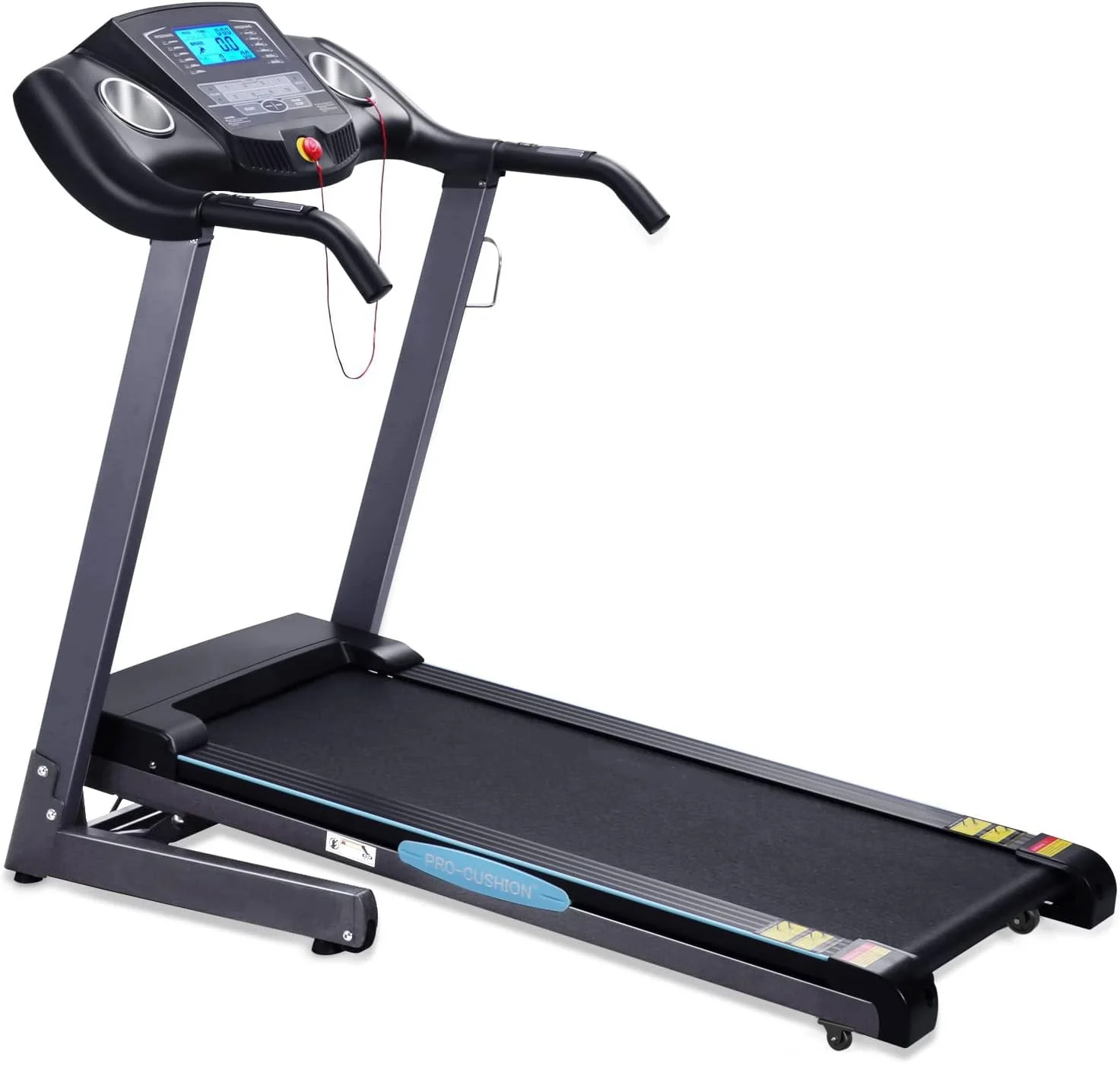 Treadmill with Incline Folding Treadmill with 12-Level Automatic Incline 2.5hp Power 8.5mhp Speed Running Machine 15 Preset Training Program Electric Treadmill for Home Use