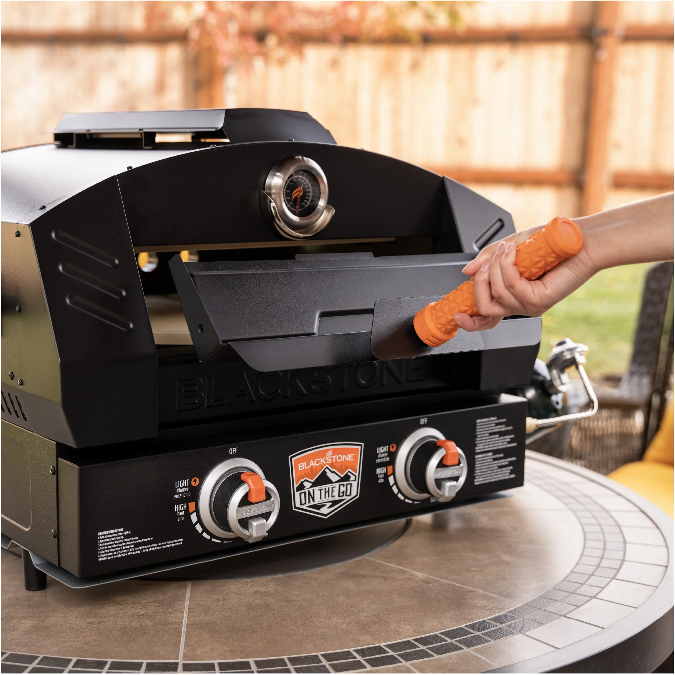 Blackstone 22 On-the-Go Pizza Oven Conversion Kit with 15 Cordierite Stone