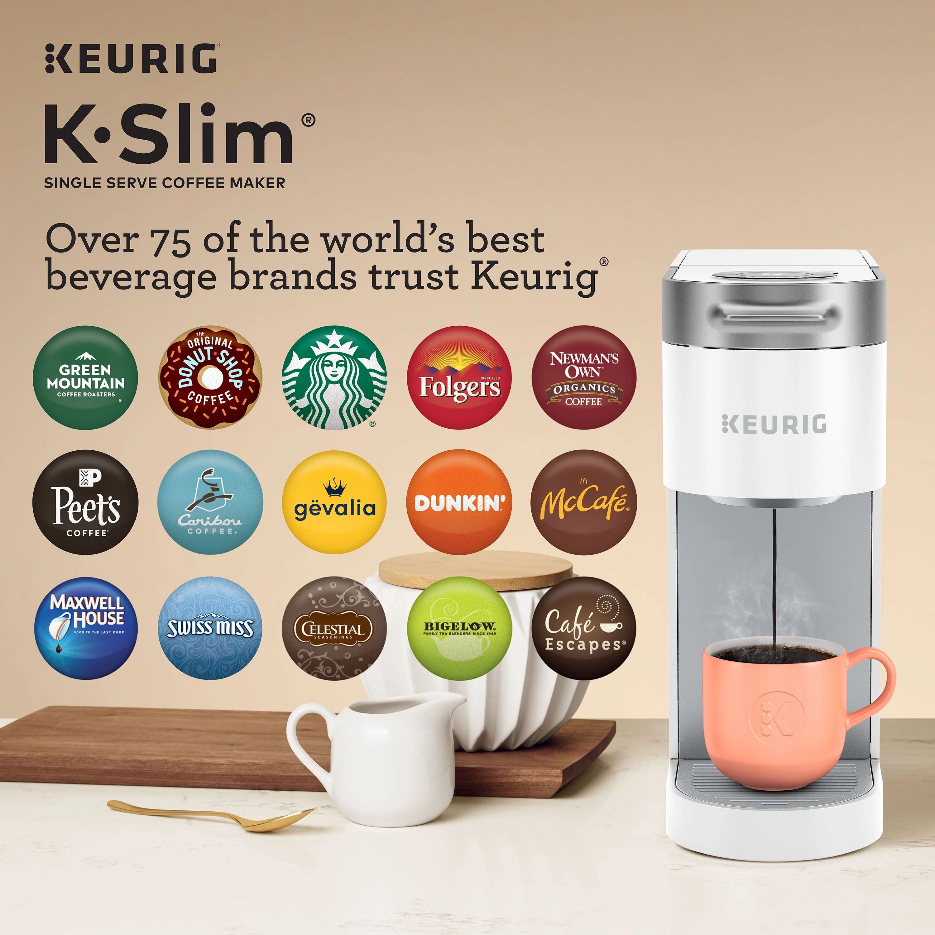 Keurig K-Slim Single-Serve K-Cup Pod Coffee Maker, Black