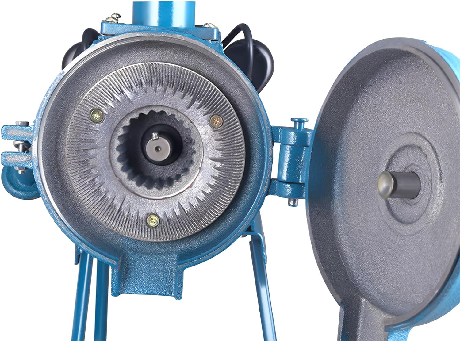 2200W Blue Electric Grain Mill with Funnel, Dry Cereals Rice Wheat Corn Mills Electric Grain Mill Grinder Electric Grain Grinder Heavy Duty Home/Commercial Electric Feed Mill Dry Cereals Grinder