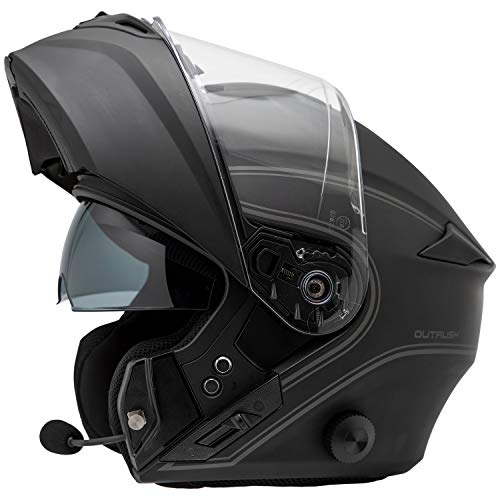 Sena Outrush R Bluetooth Modular Motorcycle Helmet with Intercom System (Matte Black, XL)