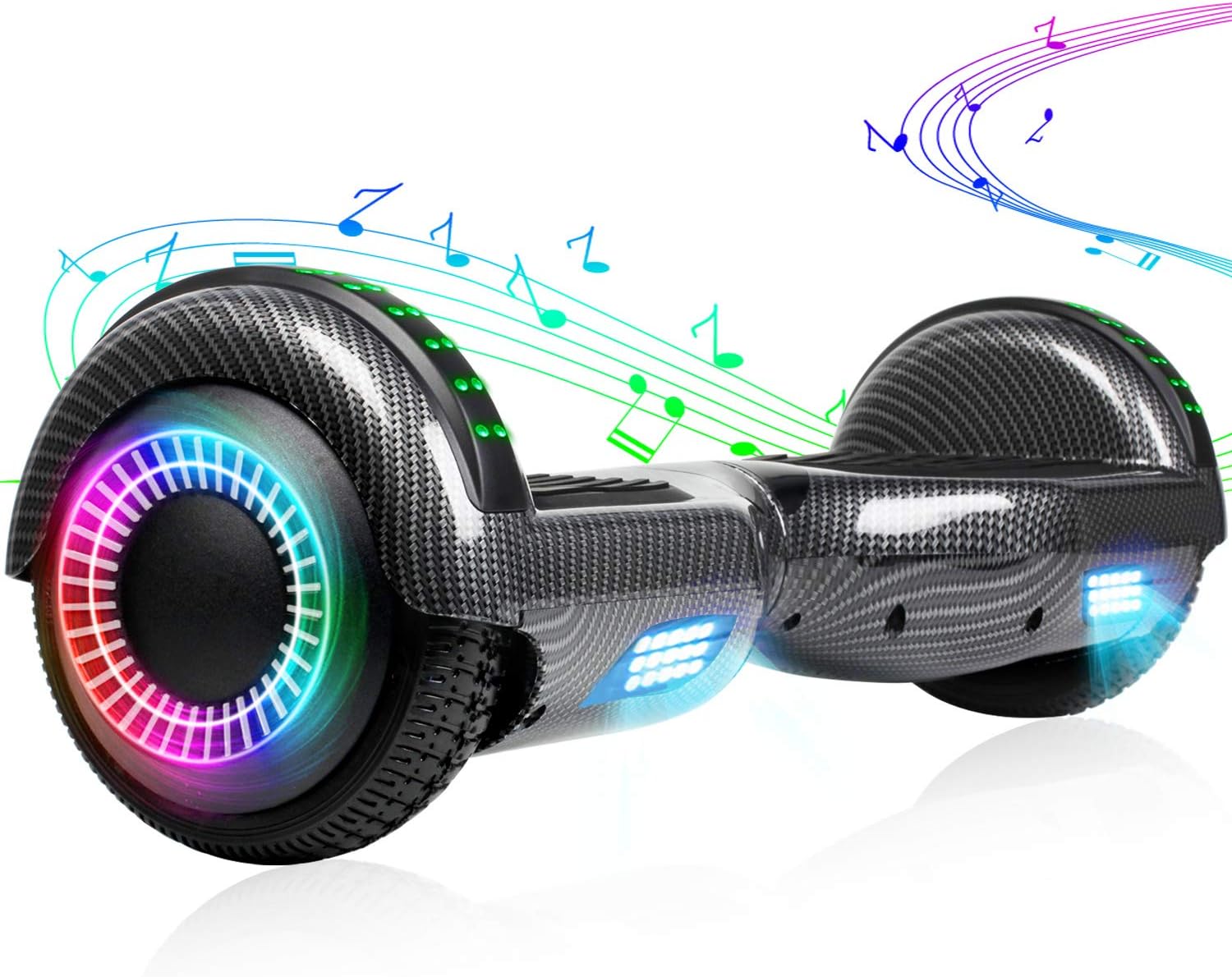 EPCTEK Hoverboard,6.5" Two-Wheel Self-Balancing Hover Board with Bluetooth Speakers and Fashion LED Lights for Kids
