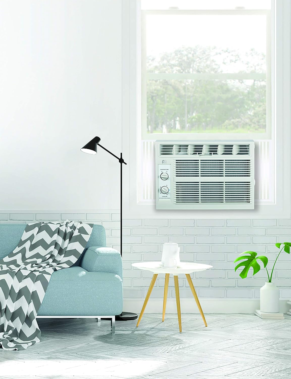 Perfect Aire5PMC5000 5,000 BTU 115-Volt Window Air Conditioner with Mechanical Controls, Installation Kit, Washable Filter, 150 sq. ft., White