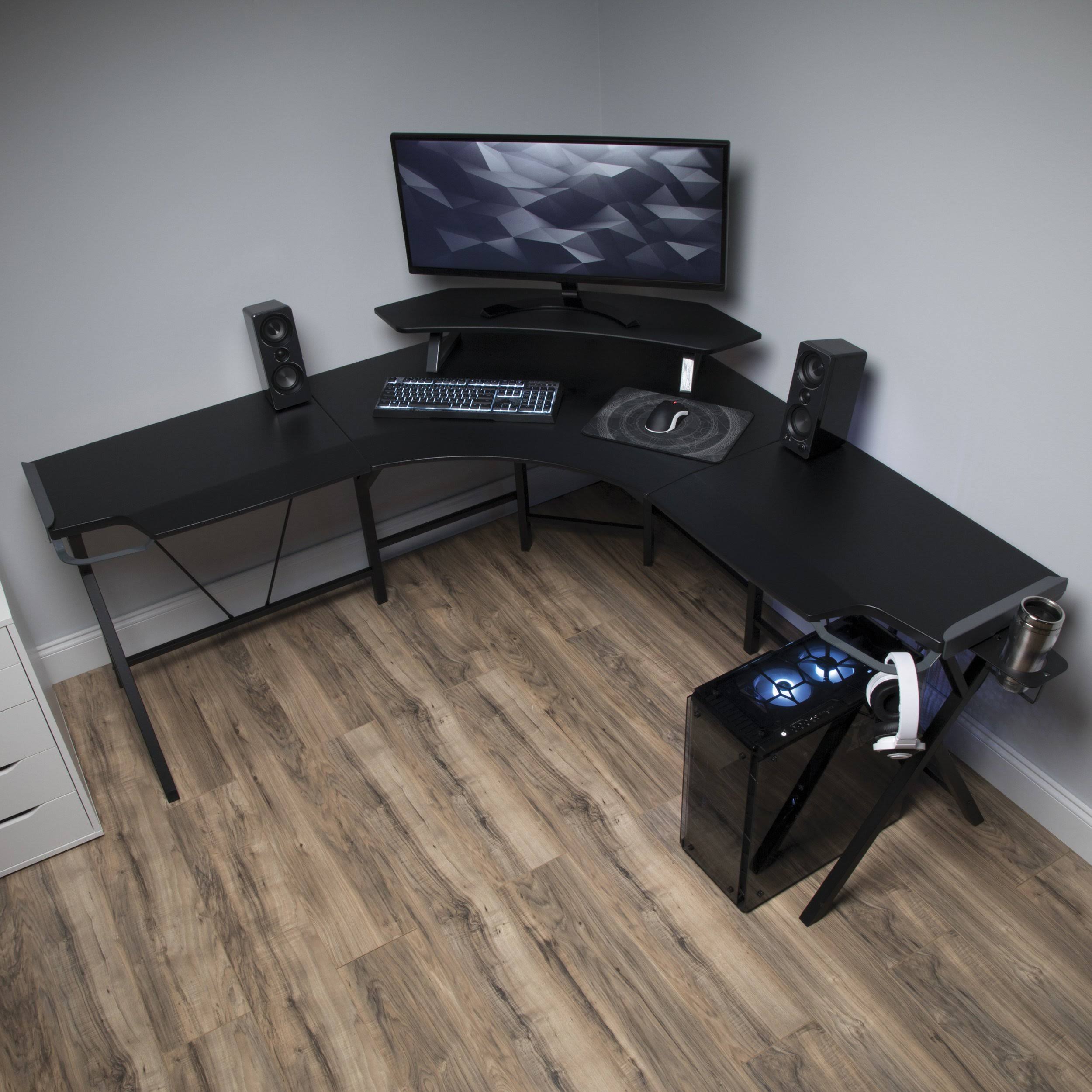 Respawn RSP-2000-GRY L Shaped Gaming Desk Grey