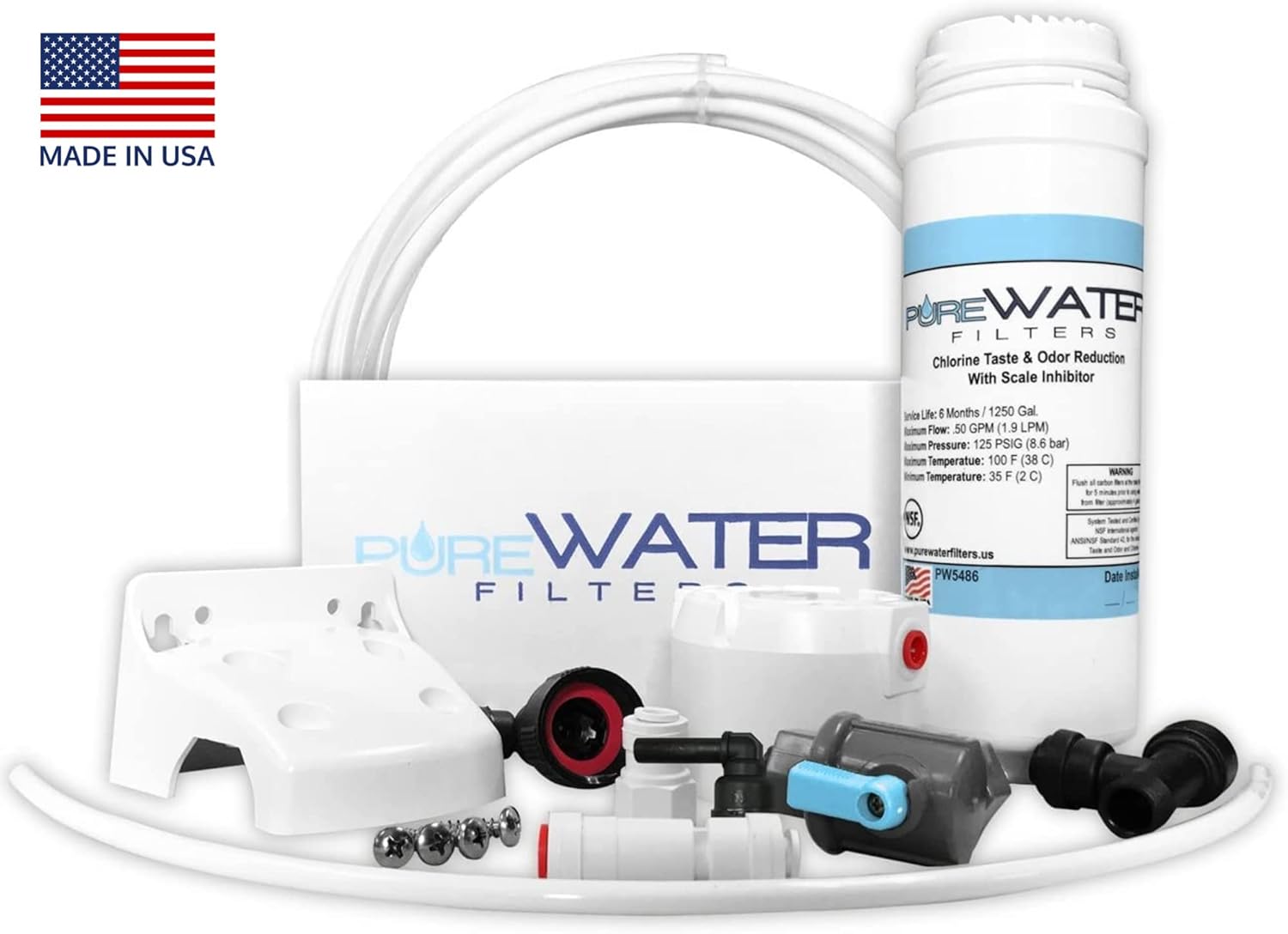 All-in-one Direct Water Line Plumb and Filter Kit Compatible With Keurig Commercial Brewers Models B150, K150, B155, K155 by PureWater Filters