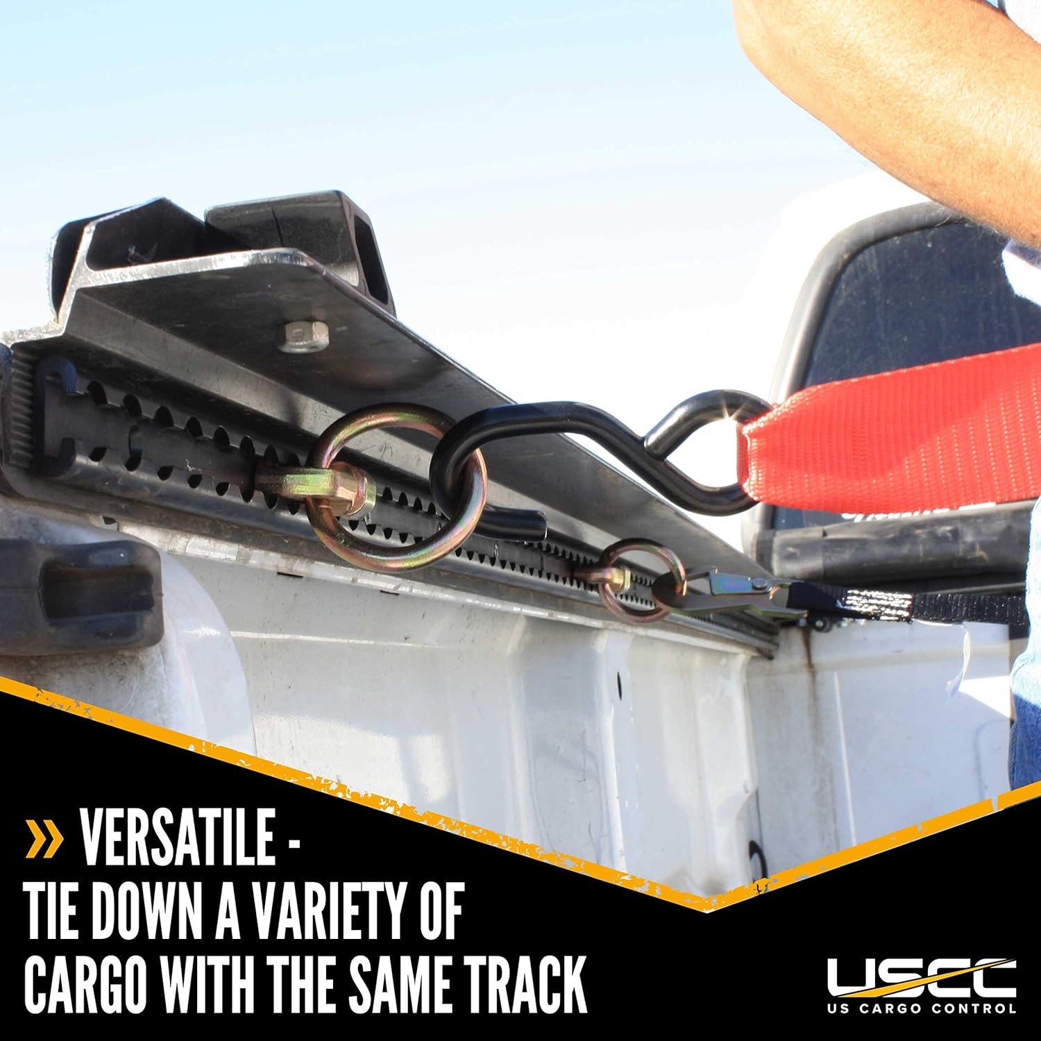 US Cargo Control Aluminum L Track – 96 Inch Length – Perfect for Securing Motorcycles, ATVs, Utility Tractors, Dirt Bikes, and More – Use On Pickup Trucks, Vans, Or Utility Trailers