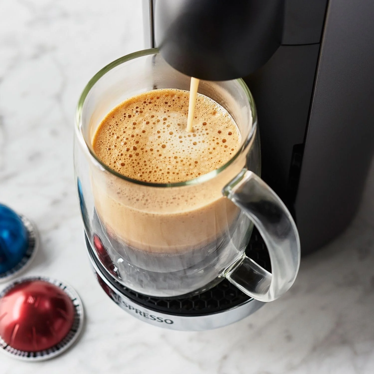 Nespresso Vertuo Plus Coffee and Espresso Machine by De'Longhi with Aeroccino, Limited Edition, Black Matte