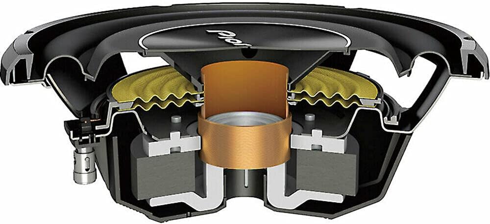 PIONEER TS-A2500LS4 1200 Watt 10"" Shallow Mount 4 Ohm SVC Subwoofer
