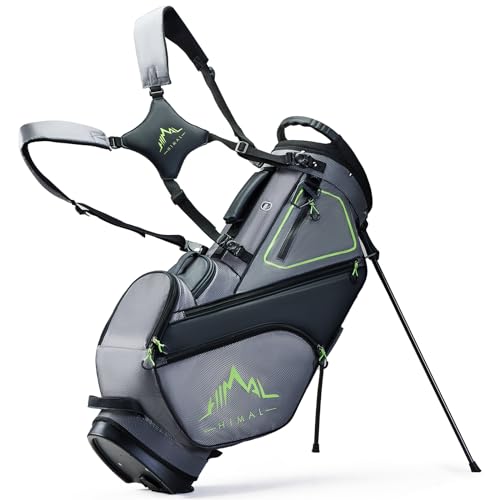 14 Way Dividers Golf Stand Bag Lightweight, Golf Bag for Men Women with Multiple Pockets, Dual Strap and Rain Cover Hood