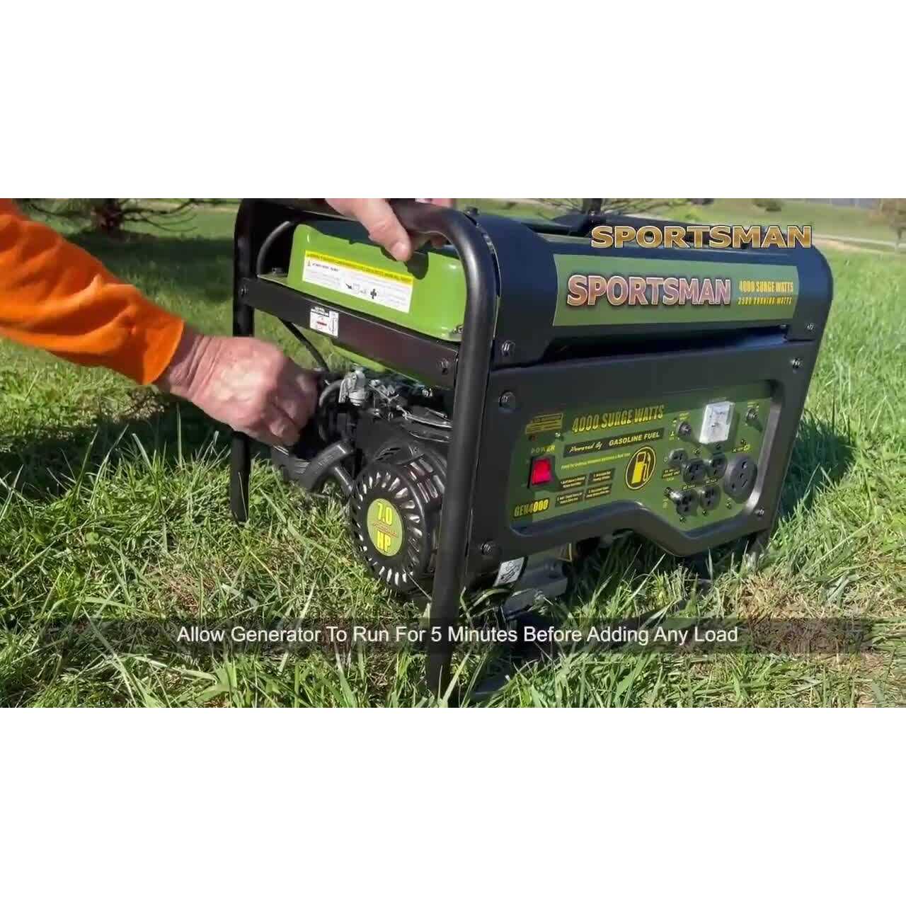 Sportsman Portable Generator 4,000-Watt/3,500-Watt Recoil Start Gasoline Powered - Shop Hardware Tools Online Store