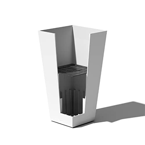 Veradek V-Resin Indoor/Outdoor Taper Planter, Set of 2 (30 inch, White)