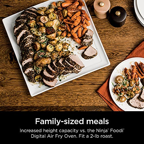 Ninja Foodi Smart 13-in-1 Dual Heat Air Fry Countertop Oven, Dehydrate, Reheat, Smart Thermometer (Renewed)