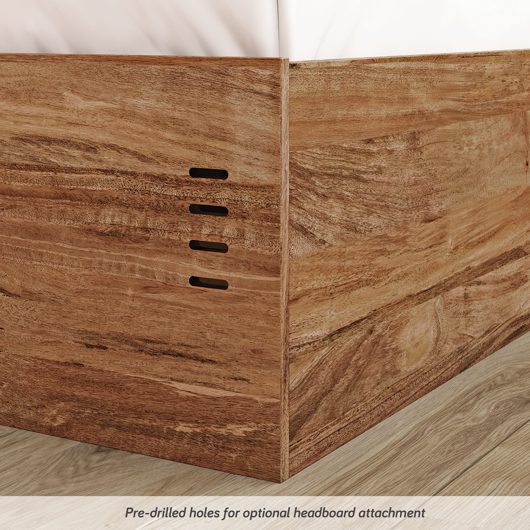 Sauder Cannery Bridge Queen Storage Platform Bed, Sindoori Mango Finish