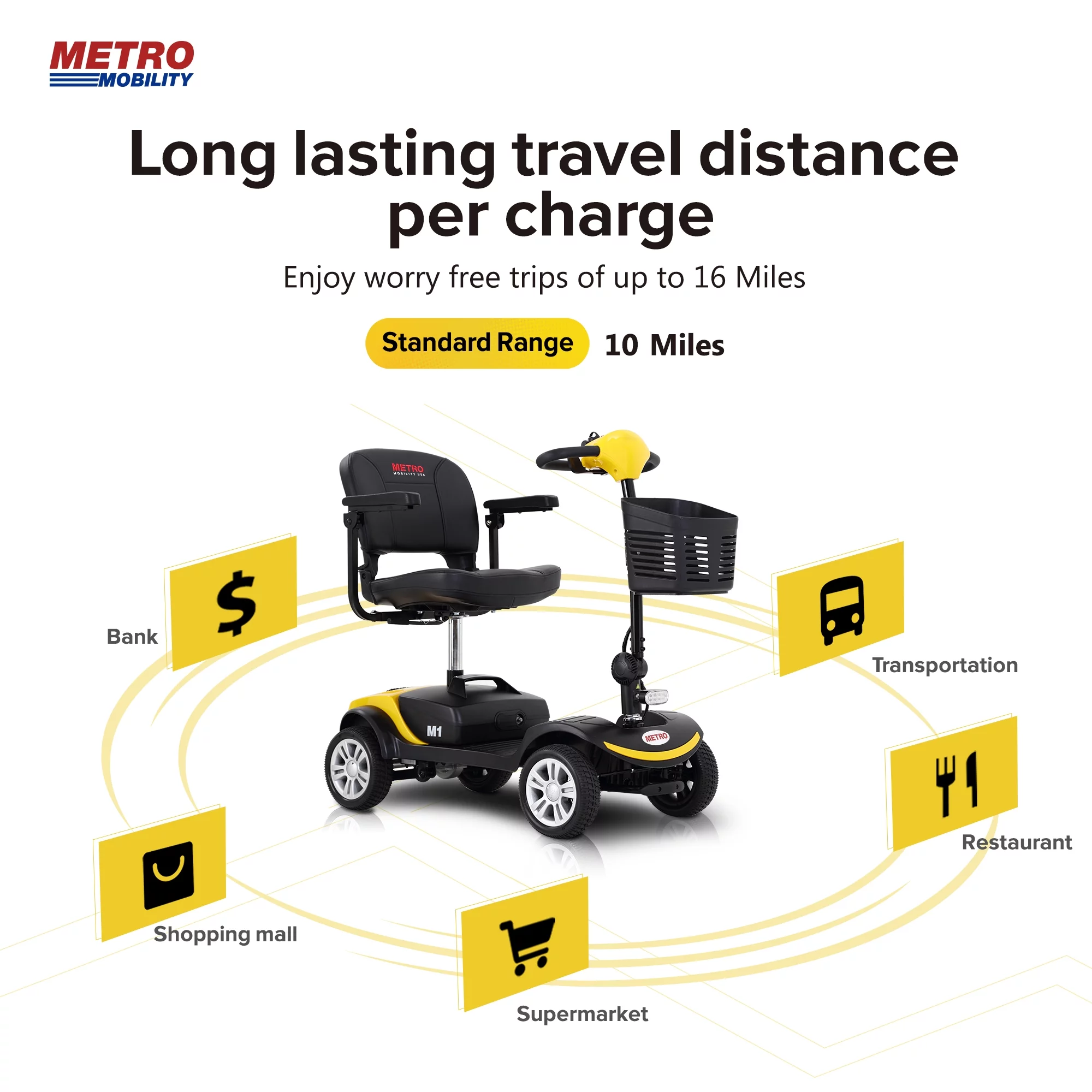 Compact Mobility Scooters for Senior, SEGMART Heavy Duty Electric Scooters with 300W Motor, Motorized Scooter with Detachable Basket, Outdoor Scooter With Anti-Tip wheel, Red, SS130