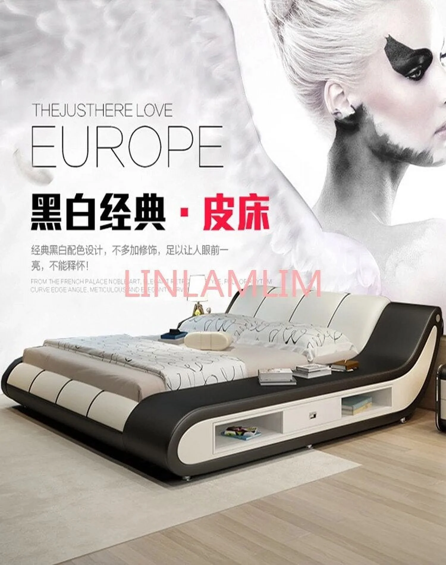 real Genuine leather bed frame Modern Soft Beds with storage Home Bedroom Furniture cama muebles de dormitorio / camas quarto