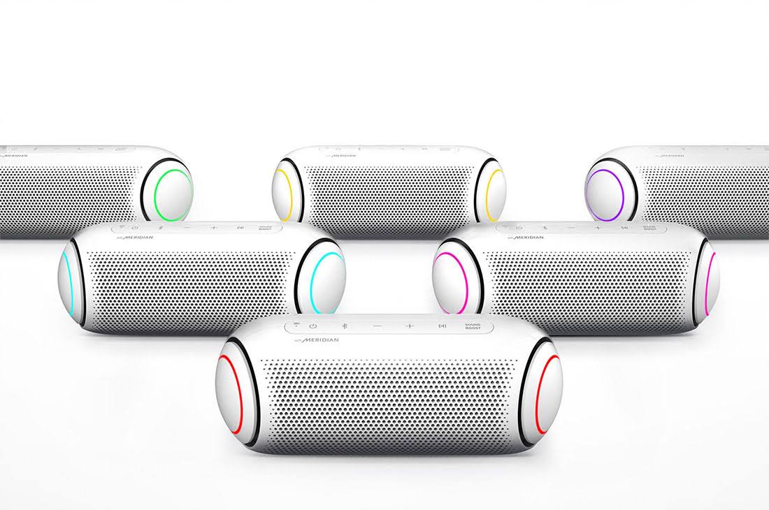 LG XBOOM Go Portable Bluetooth Speaker with Meridian Technology, White - Pl5w