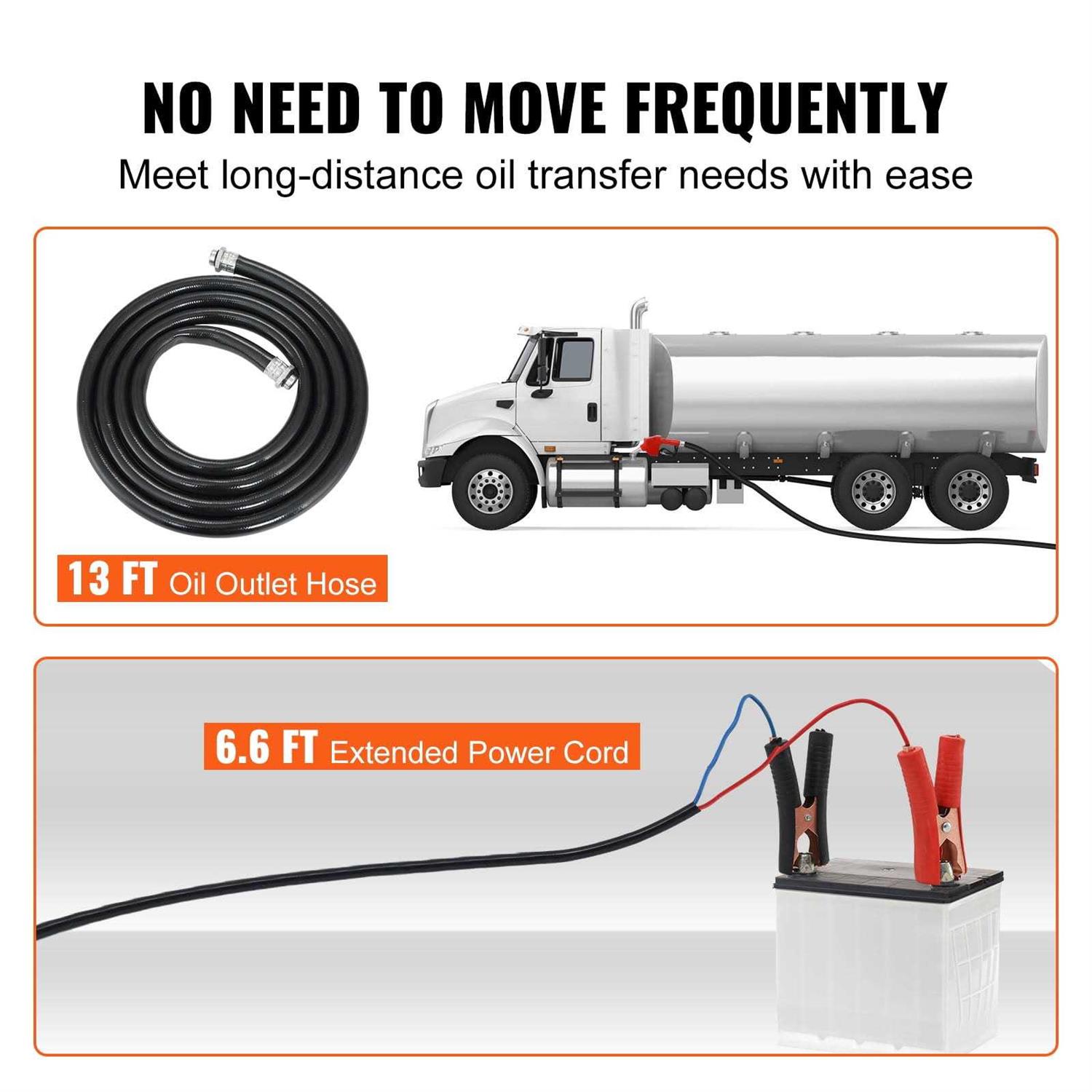 Bentism Diesel Fuel Transfer Pump Kit,10 Gpm12v DC Fuel Transfer Extractor Pump with Automatic Shut-off Nozzle Hose for Diesel - Shop Hardware Tools Online Store