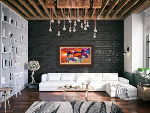 Frame My TV Deco TV Frames - Burlwood Smart Frame Compatible ONLY with Samsung The Frame TV