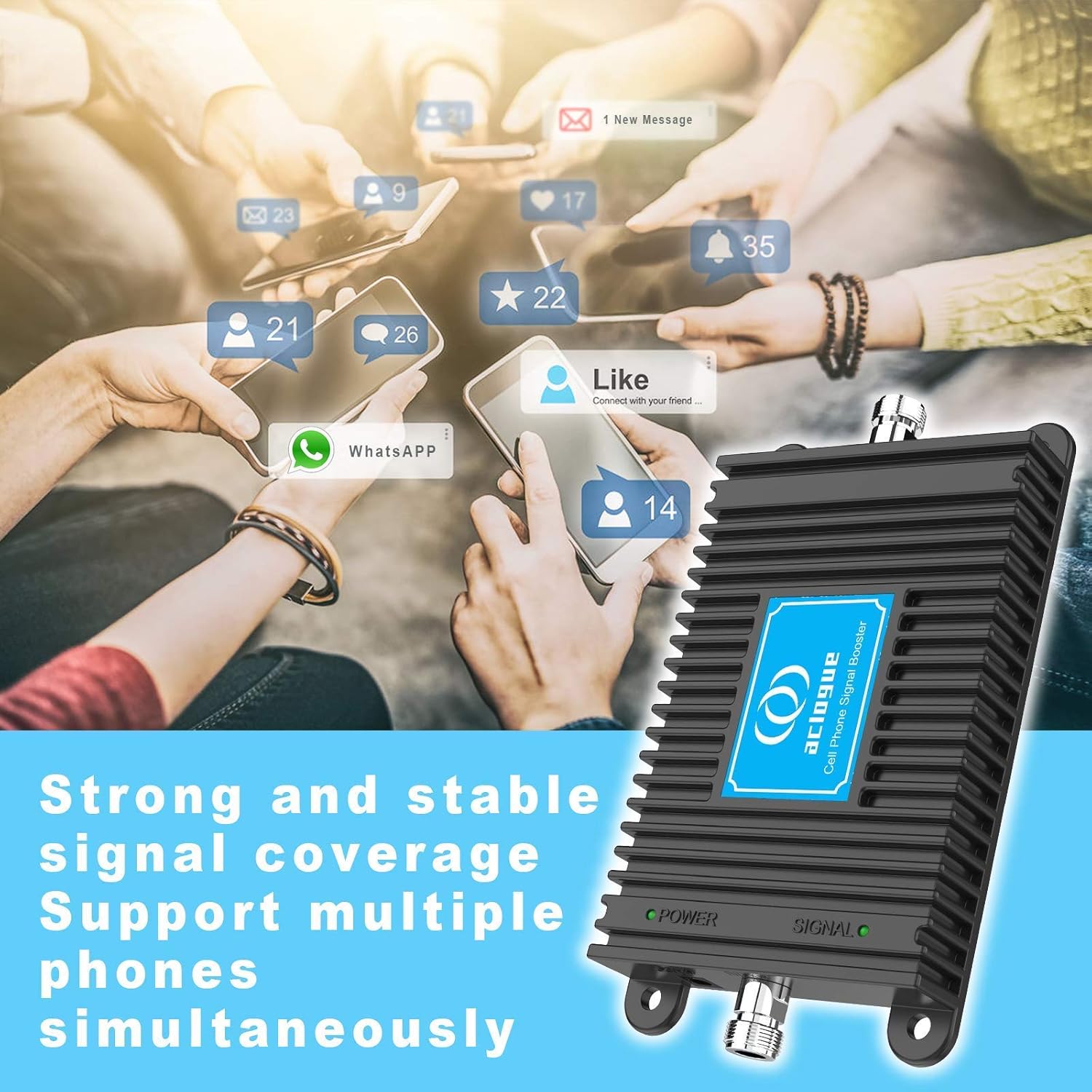 Home 5G/4G Phone Booster FCC Approved Cell Phone Signal Booster ATT, Straight Talk 700MHz Band 12/17 Mobile Signal Repeater Amplifier Antenna Kits, Boosts 5G/4G Data and Calls