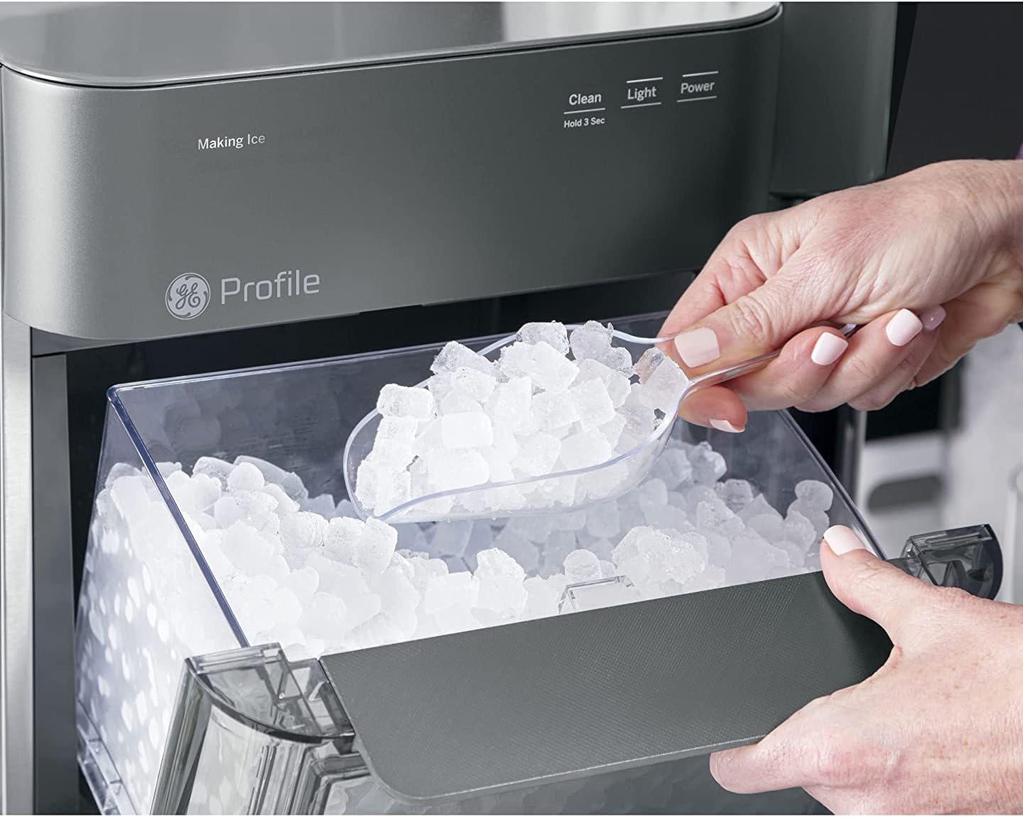GE Profile Opal | Countertop Nugget Ice Maker w/ 1 gal sidetank | 2.0XL Version | Ice Machine with WiFi Connectivity & GE Profile Opal | Cleaning Supplies Kit for Opal Nugget Ice Maker