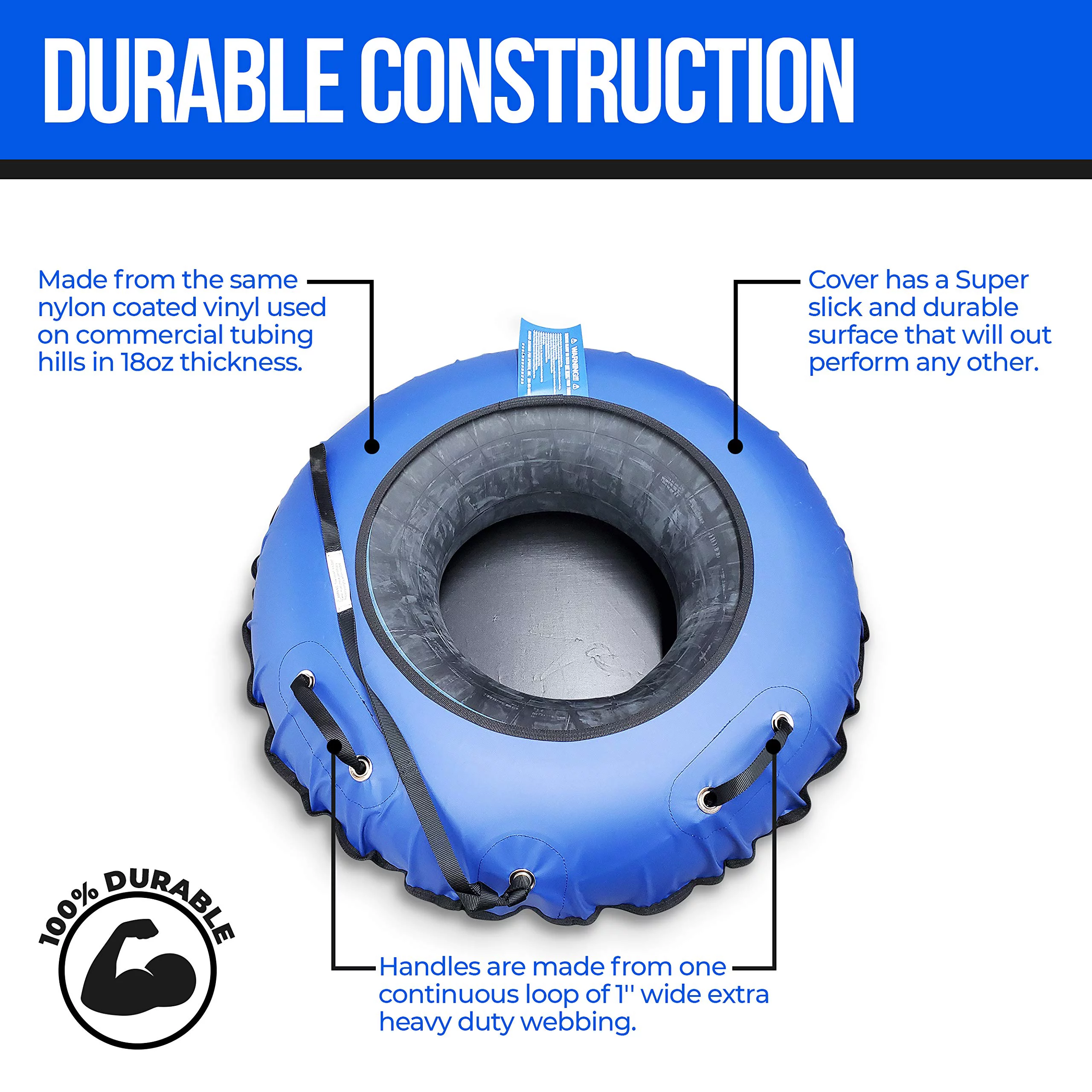 SUPER TUBE | River Tubes for Floating Heavy Duty for Adults and Kids | River Raft Float Inner Tube | Made in USA | Inflatable Water Tubes for Floating