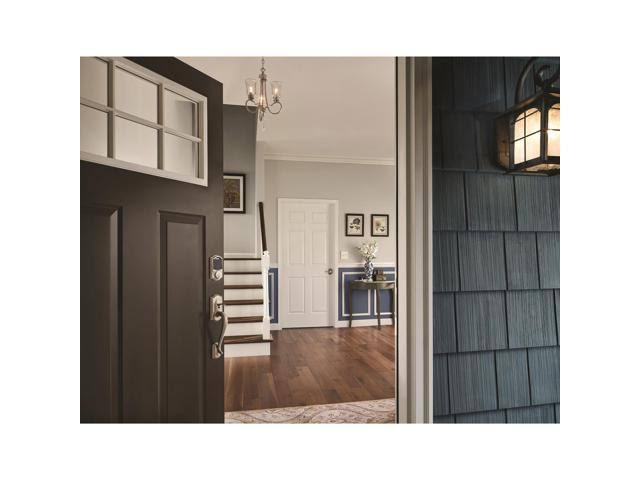 Schlage Connect Camelot Satin Nickel Touchscreen Deadbolt with Alarm