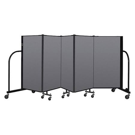 Screenflex Cfsl405-Dg Portable Room Divider,5 Panel,4 ft. H