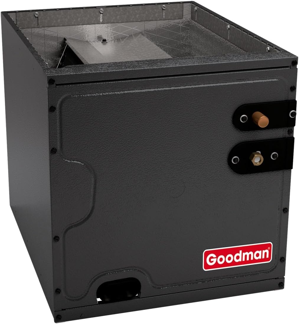 Goodman 4 TON 13.4 SEER2 AC Unit (GSXN3N4810) and matching upflow/downflow evaporator (CAPT4961C4)