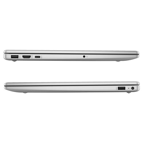 HP Essential 15 Laptop, 15.6" HD Display, Intel N200 Processor, Wi-Fi 6, Webcam, HDMI, Numeric Keypad, Windows 11 Home, Silver