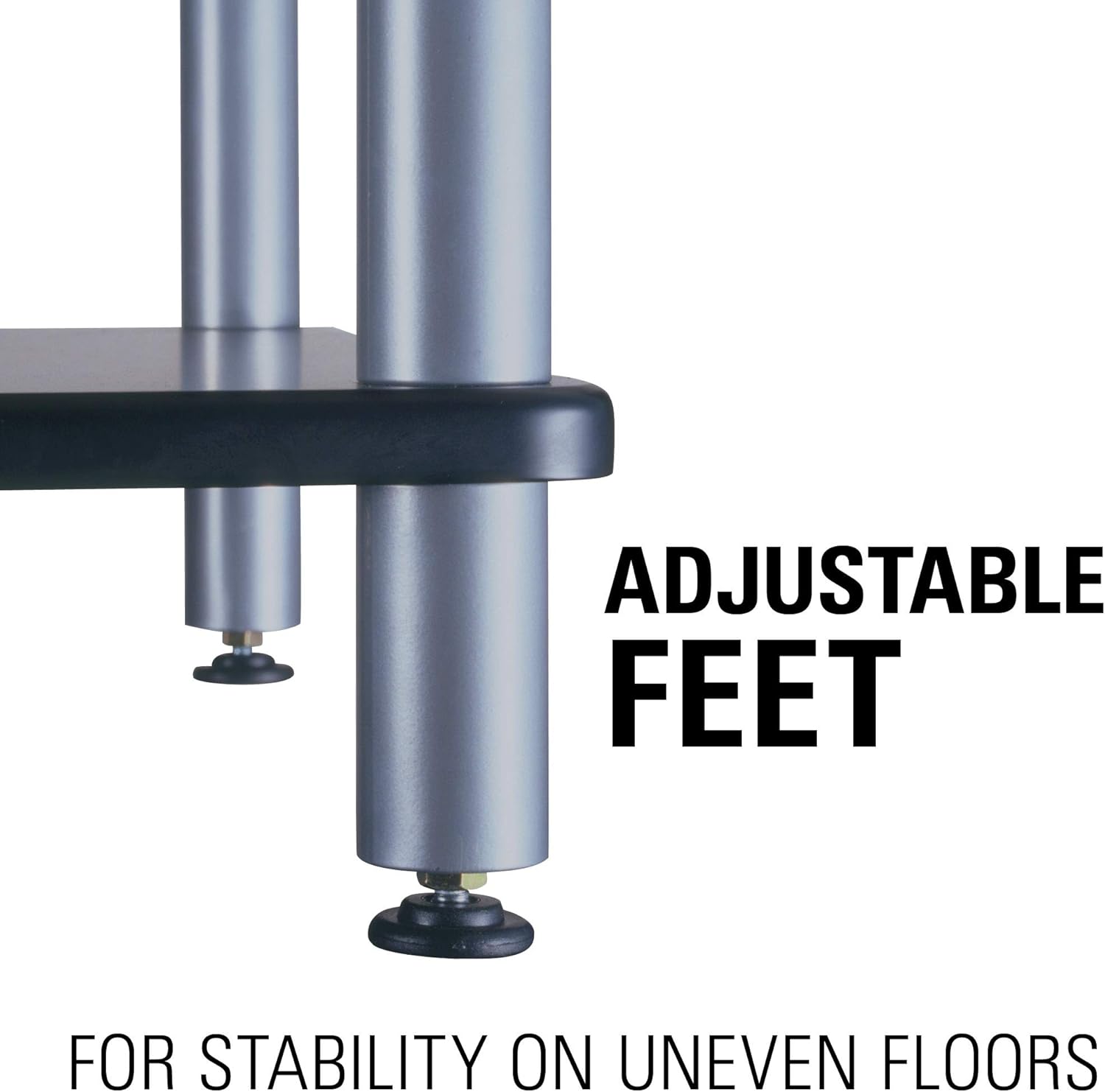 Sanus Heavy Duty Stand For AV Equipment - Extra Long 48" Design Looks Great Holding A TV In The Living Room Or Supporting Up To 400lbs Of Heavy Audio Equipment In The Back Closet