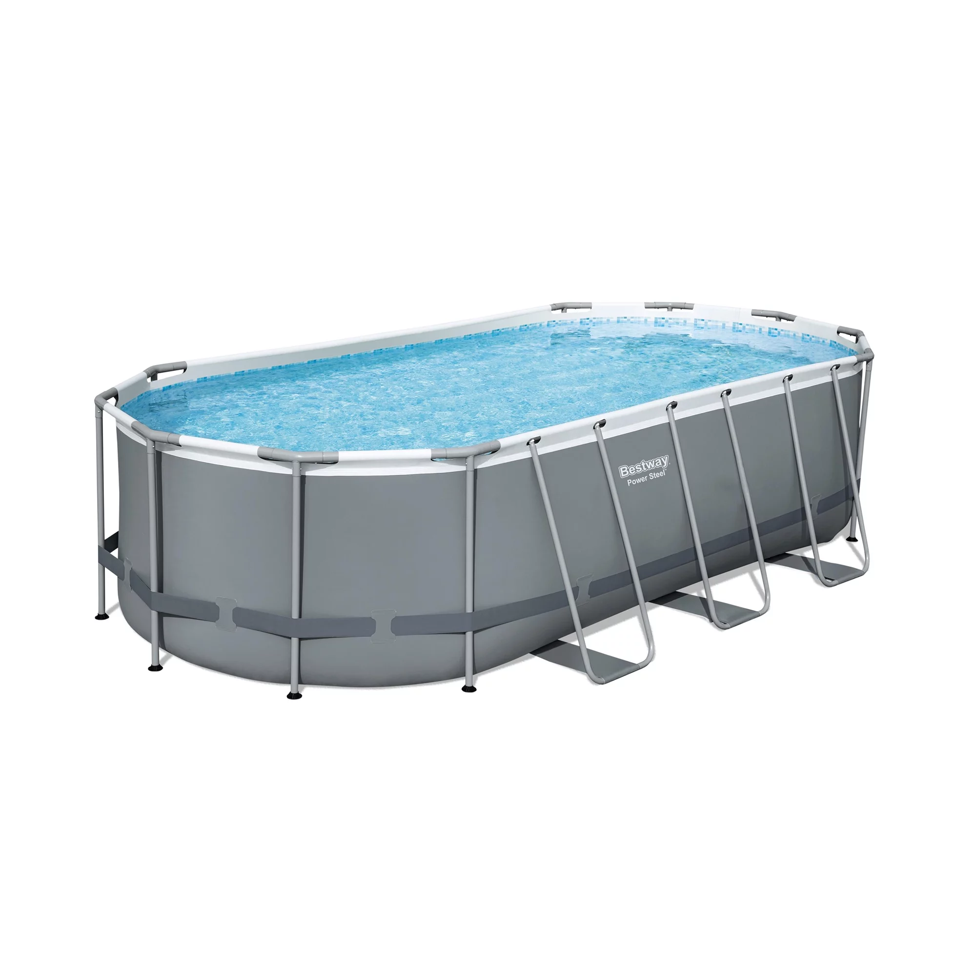 Bestway Power Steel 18' x 9' x 48 Oval Above Ground Outdoor Pool Set