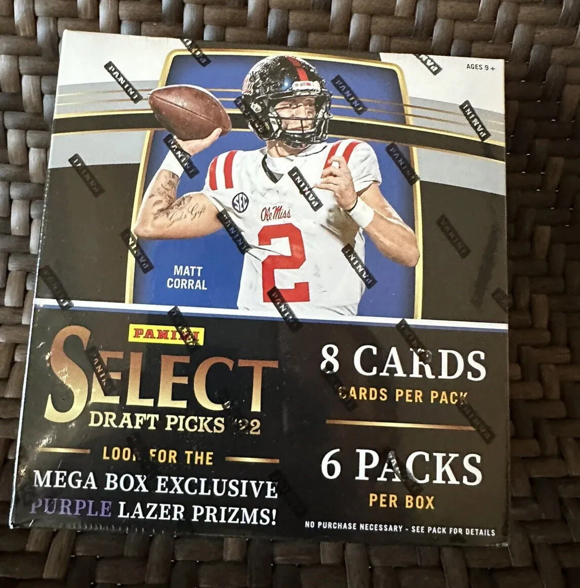 2022 Panini Select NFL Football Draft Picks Mega Box Trading Cards Purple Lazer Prizms